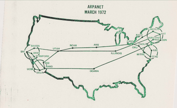 Arpanet-Karte 1972